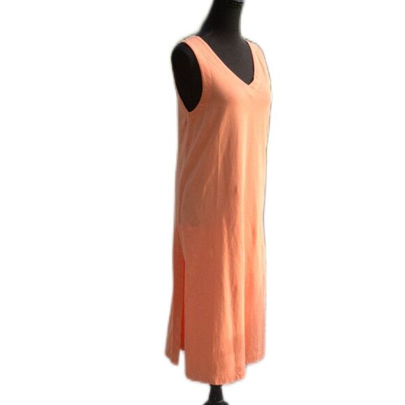 Pol Orange V-Neck Midi Sheath Dress Size Small - Picture 1 of 6